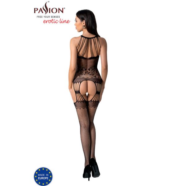 PASSION - BS095 BLACK BODYSTOCKING ONE SIZE 4